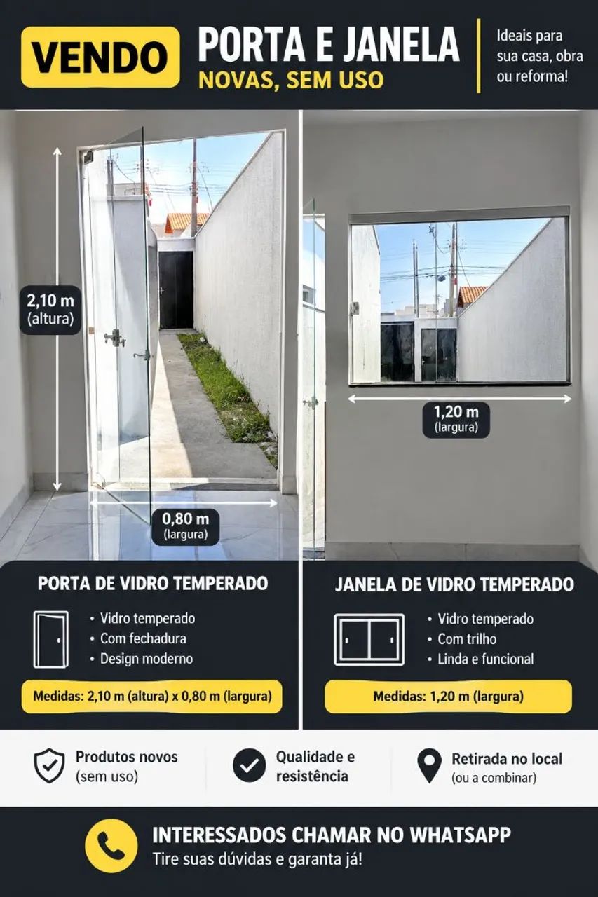 Porta e janela de vidro  - Foto 4