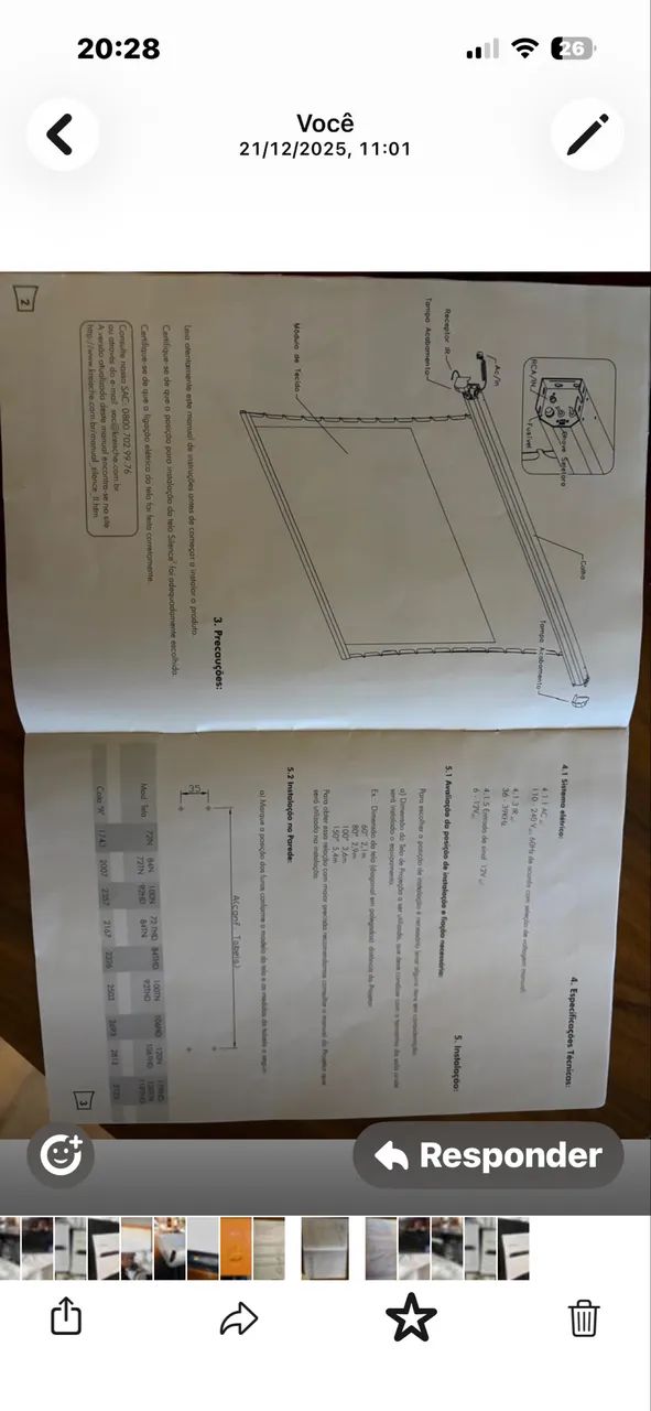 Tela 100 polegadas retratil para projeção - Foto 5
