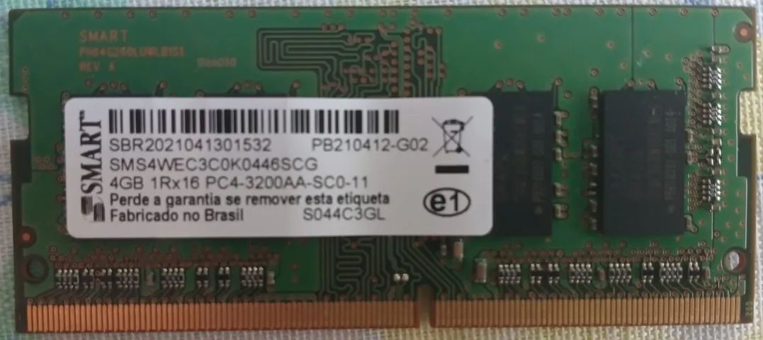 Memória 4gb Smart Ddr4 Para Notebook Pc4-3200aa - Foto 2