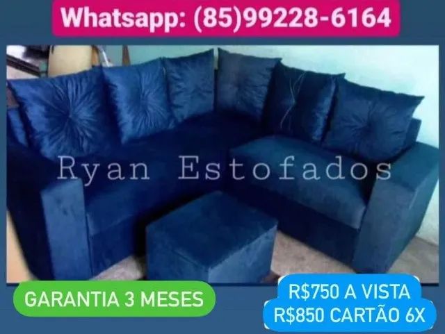 Promoção Sofá em L com Puff de Fábrica - Foto 5