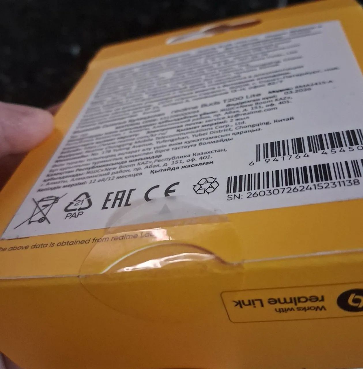 Fone de ouvido sem fio Realme Buds T200 Lite - Foto 3
