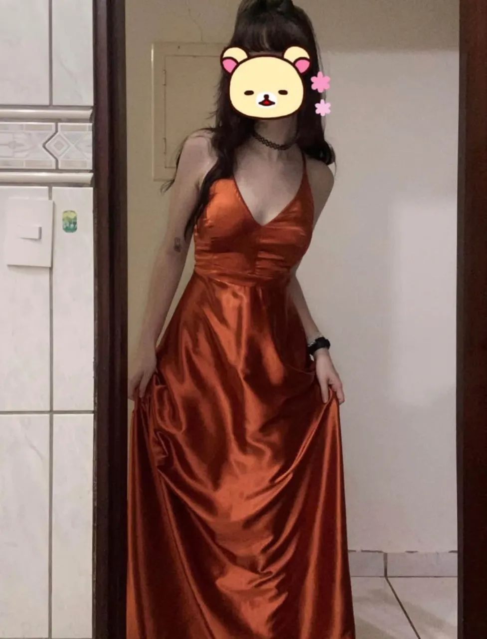 Vestido laranja/terracota - Foto 3