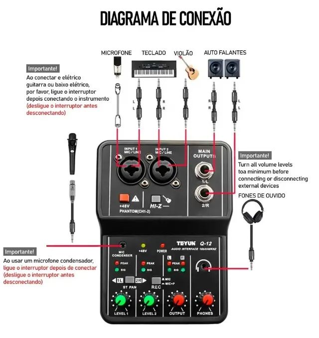 Interface de Audio USB NOVA Teyun Q12 - Foto 2