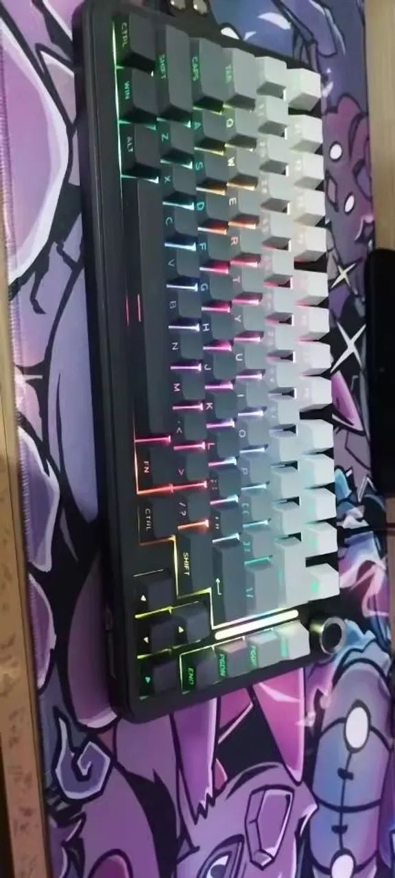 FREEWOLF F75 75%  Teclado Mecânico Tri-Mode Sem Fio - Foto 2