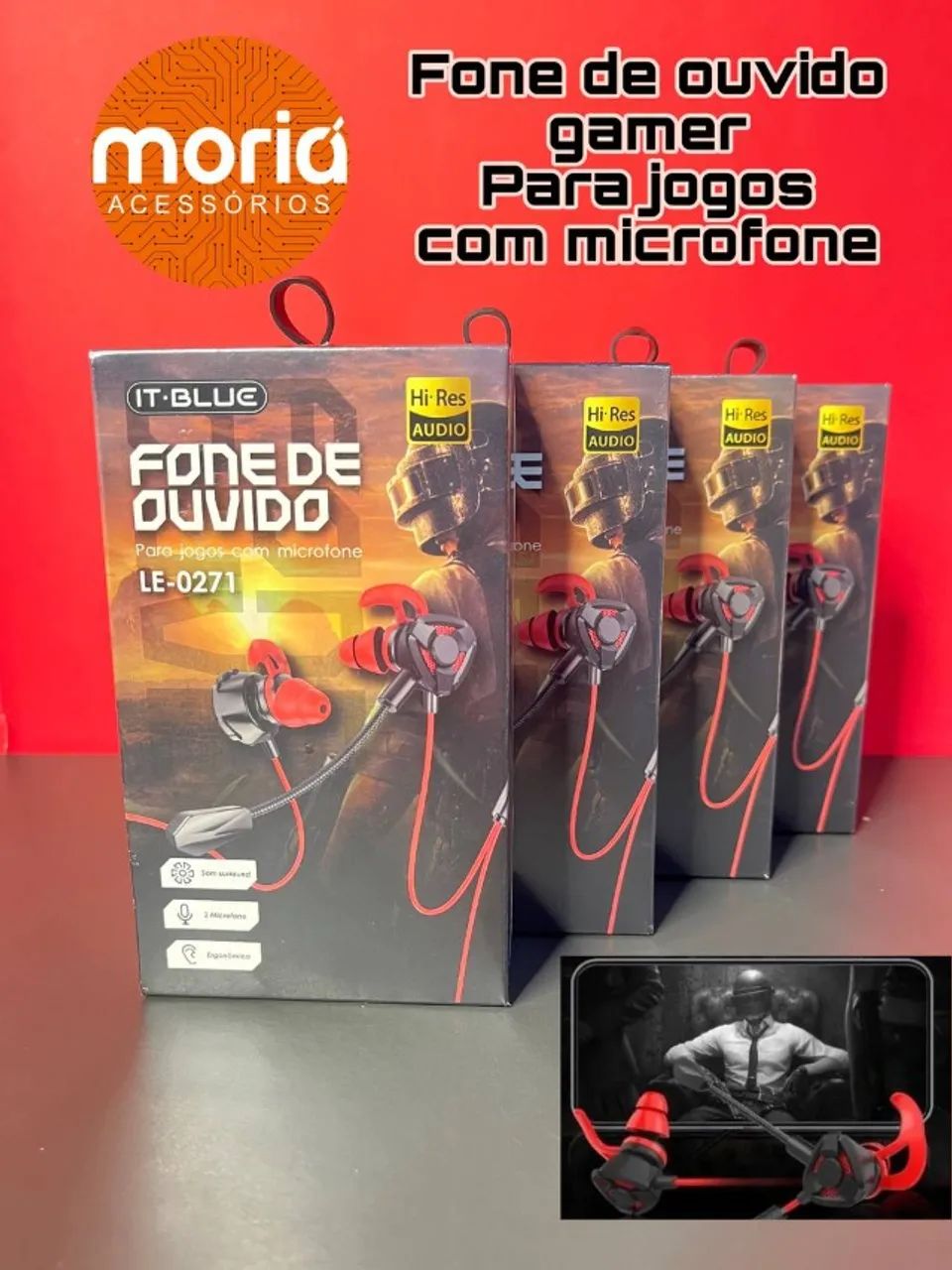 Fone de Ouvido Gamer Com Fio Headset com Microfone Le-0271 