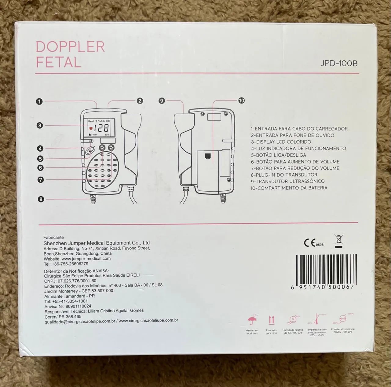 Doppler Fetal Jumper JPD-100B em excelente estado. - Foto 5