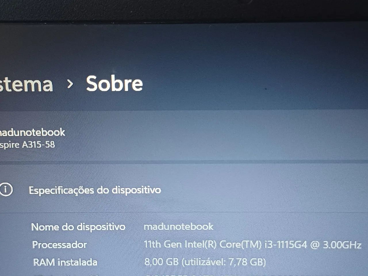 NOTEBOOK ACER ASPIRE 3 (LEIA DESCRIÇÃO) - Foto 3