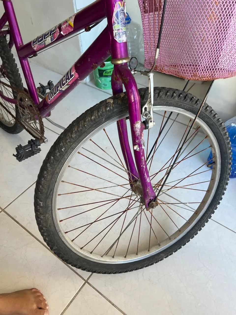 Bicicleta roxa tropical  - Foto 4