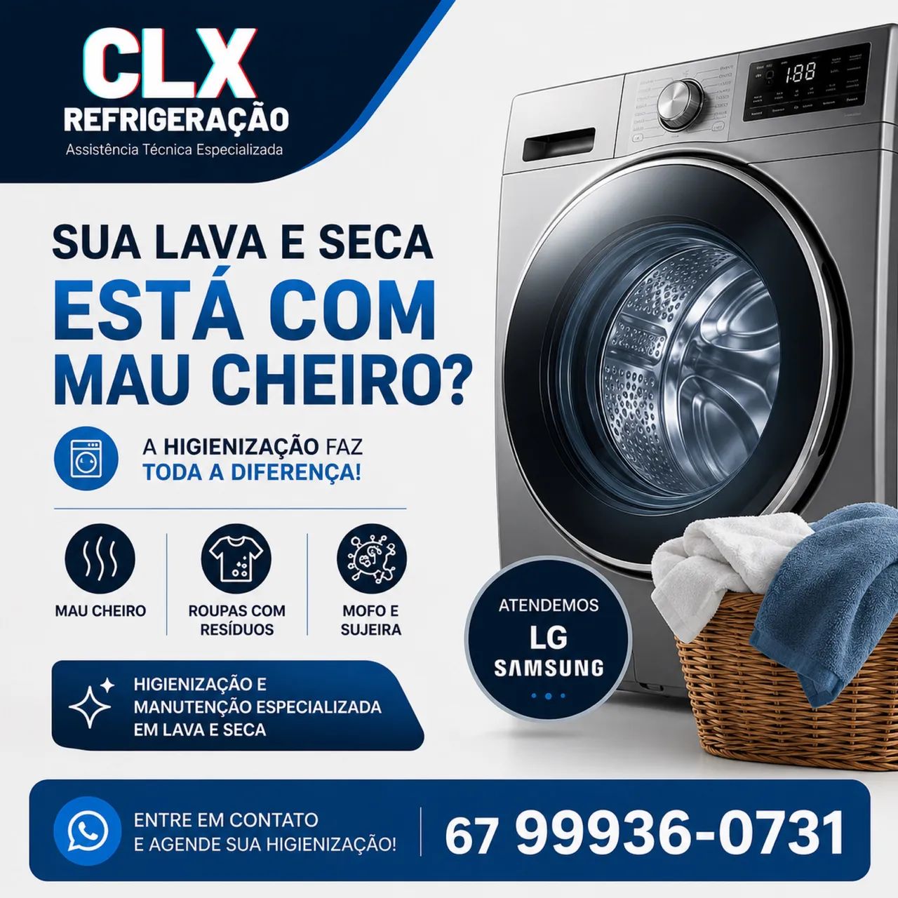 Limpeza e conserto de máquina de lavar 