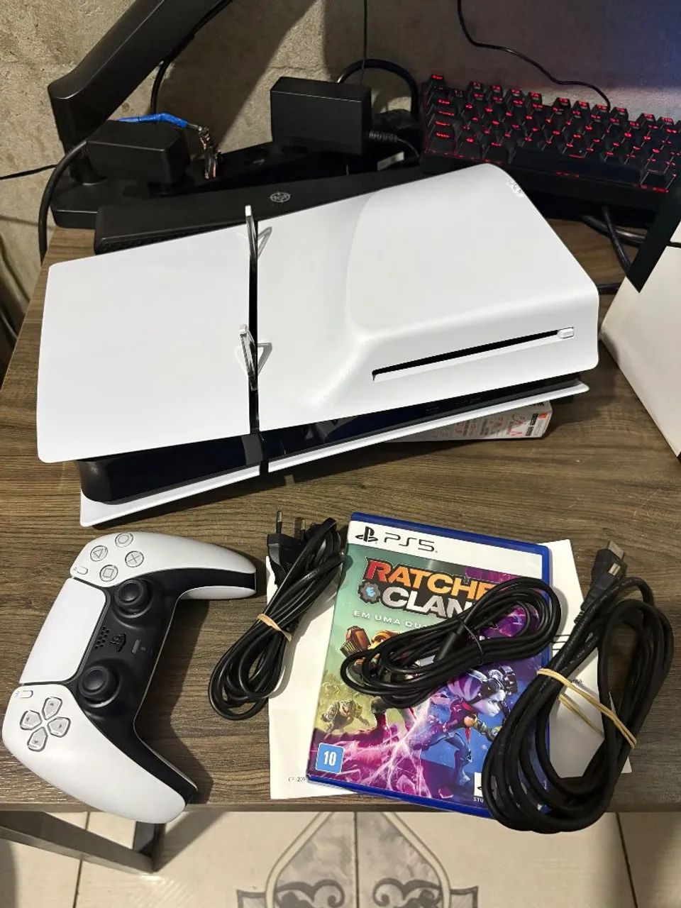 PS5 SLIM COM LEITOR 2 JOGOS - Foto 3