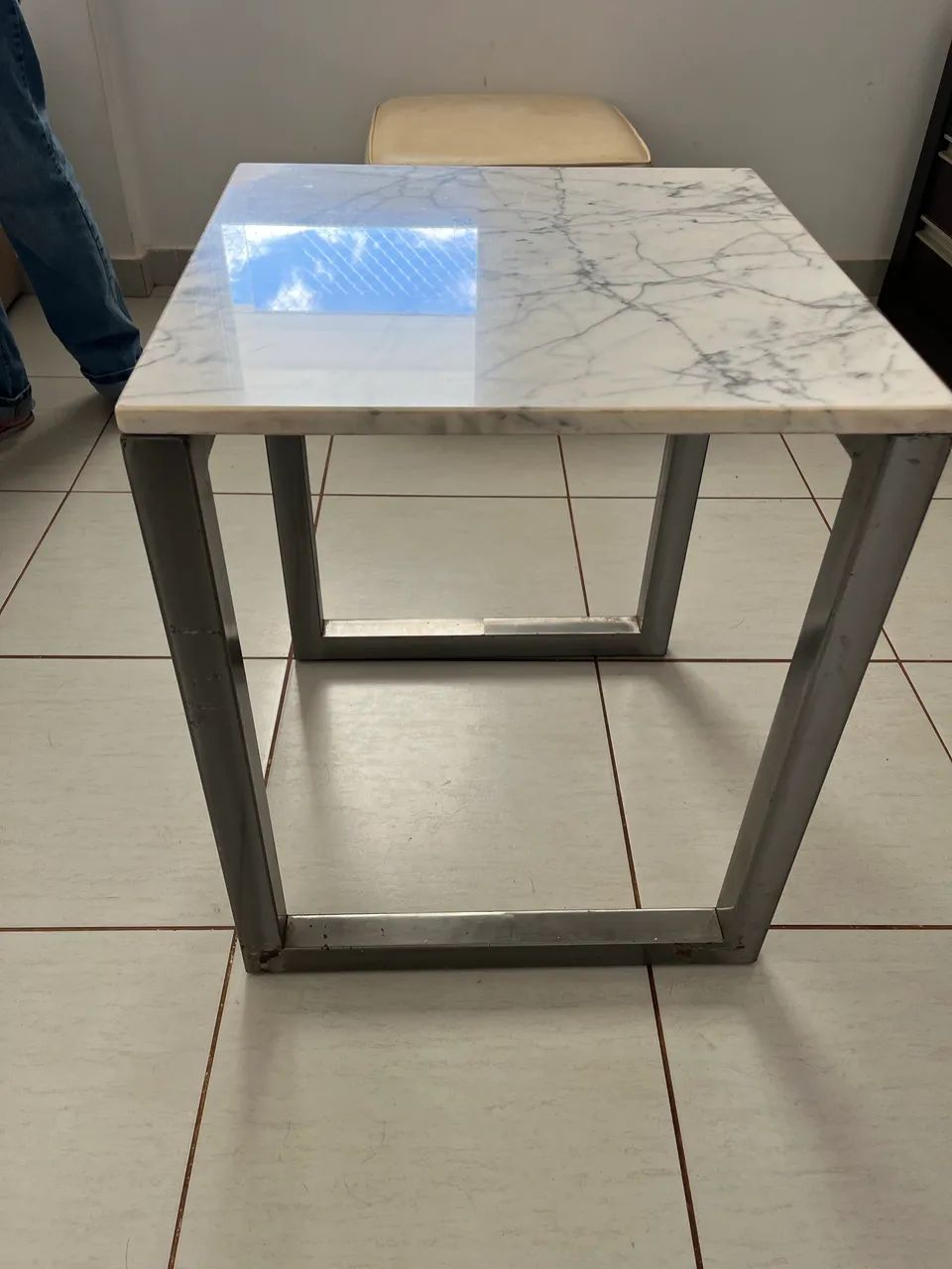 Conjunto de mesas de centro e laterais em mármore Carrara  - Foto 3