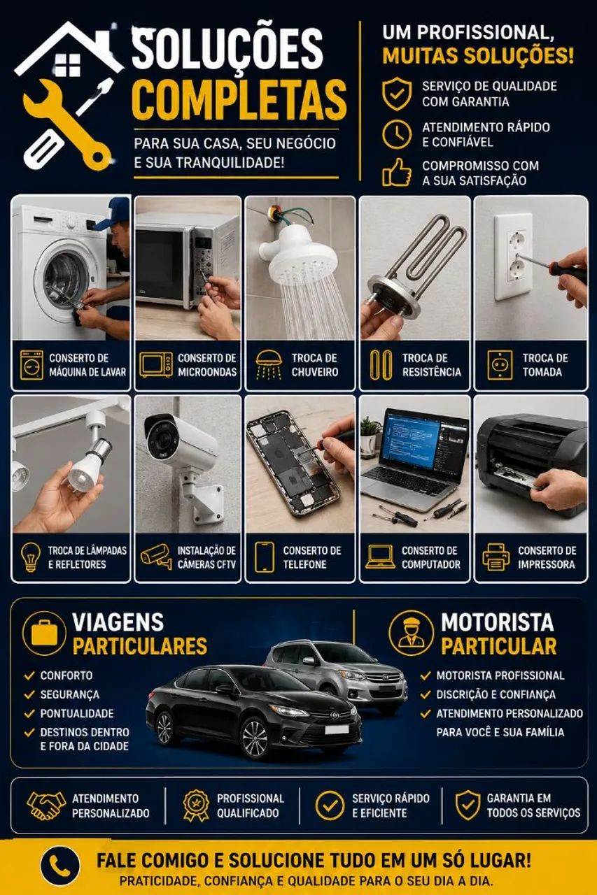 Serviços em geral  à domicílio 