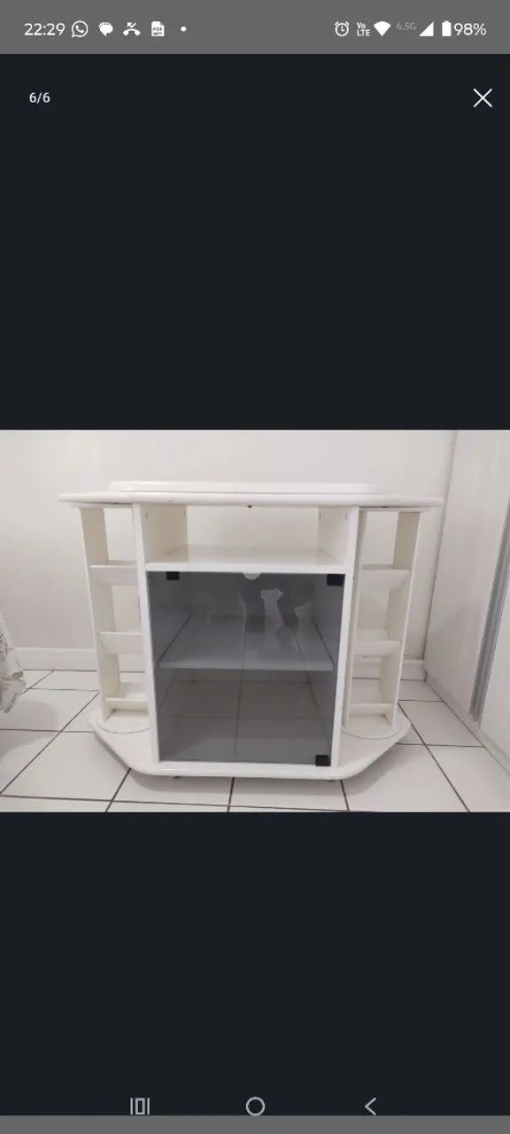Rack giratório branco laqueado  - Foto 3