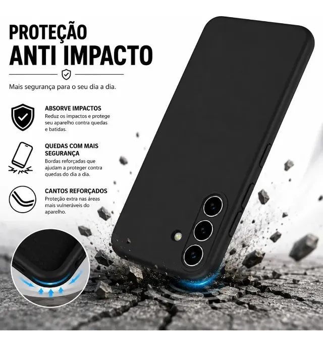 Capa para Celular Samsung Galaxy A35 Preto - Foto 3