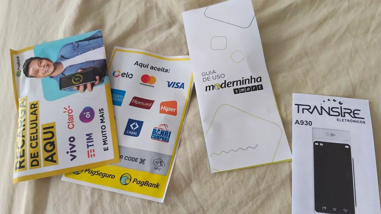 Moderninha Smart PagSeguro com Impressora e Bobinas - Foto 4