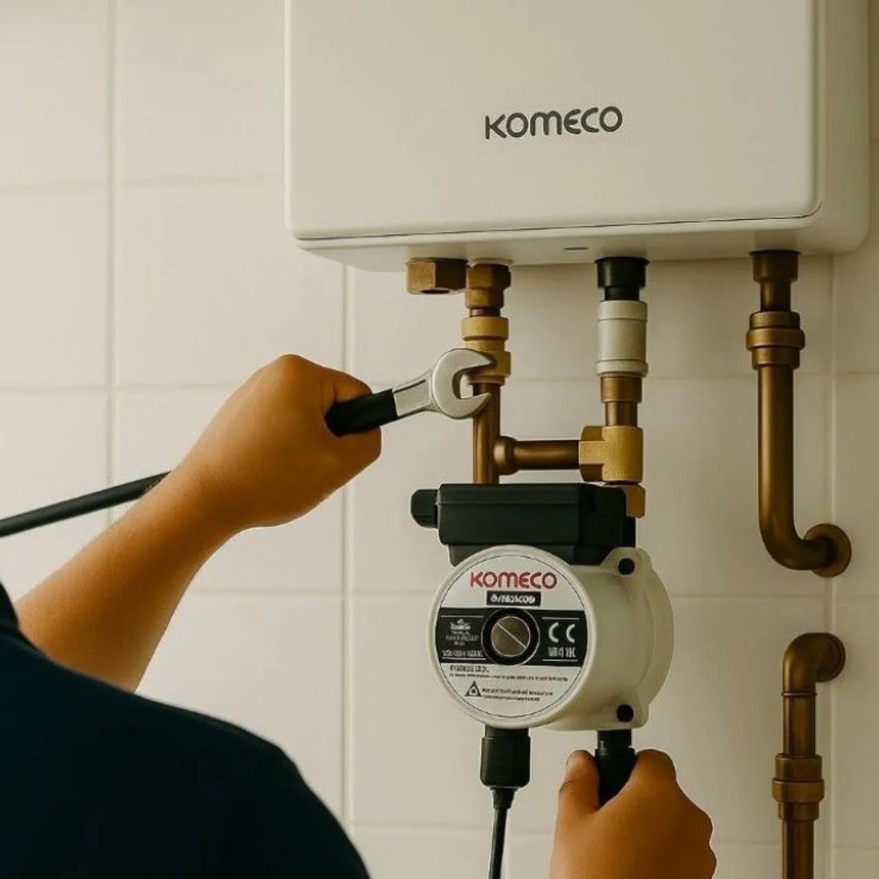 Instalação de pressurizador 