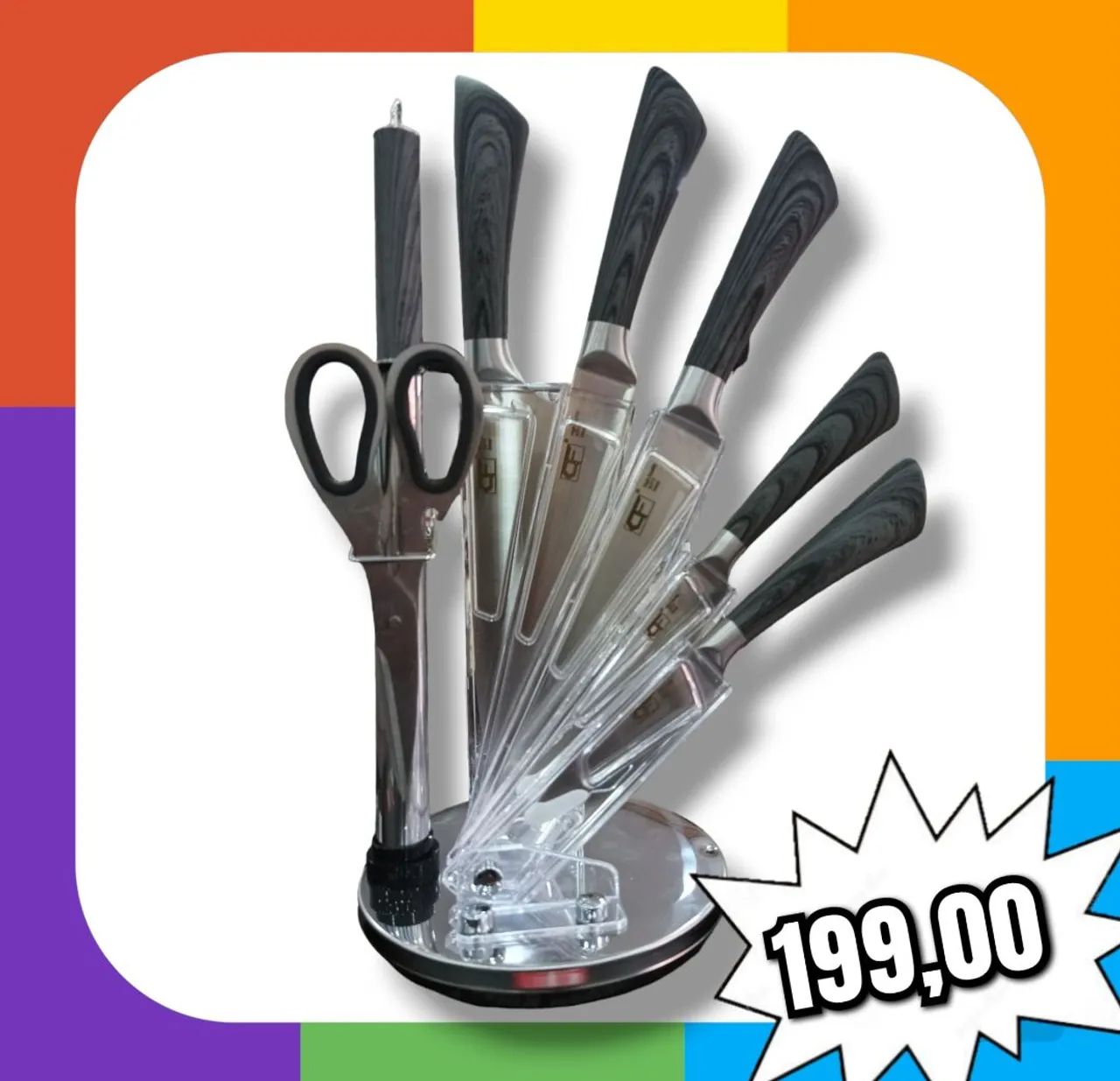 Faqueiro kit com 8 peças  - Foto 2