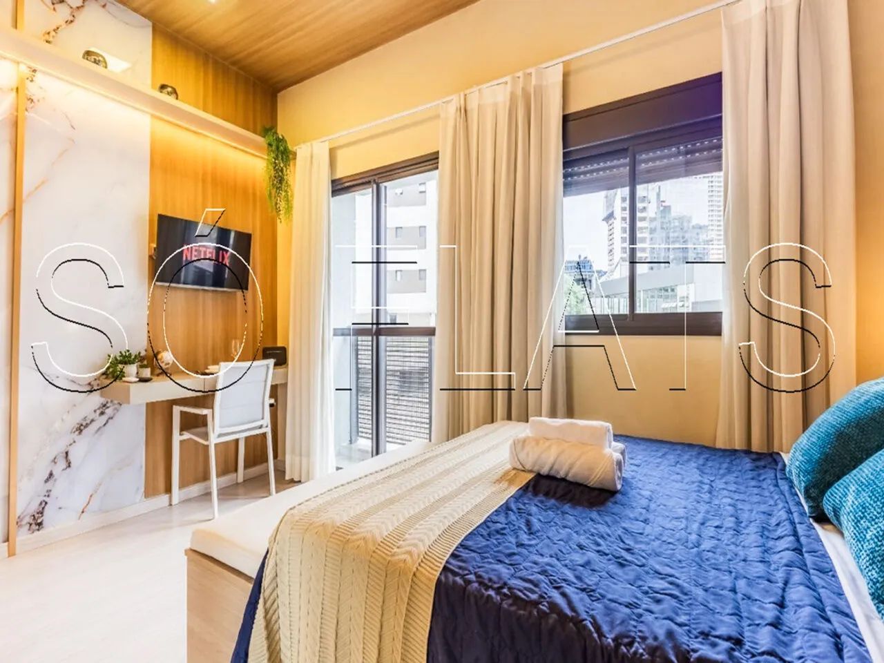 Studio mobiliado no Brooklin | Varanda, lazer completo e fácil acesso à Berrini - Foto 5