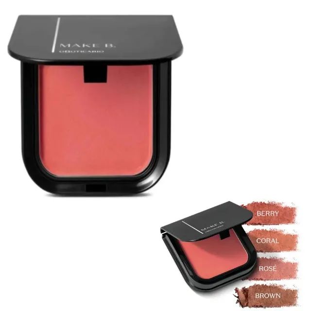 blush em pó compacto berry make b. 1,5g