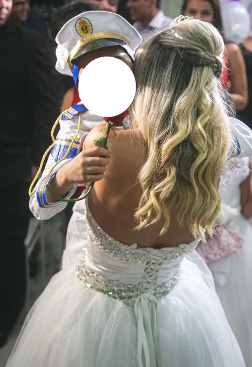vestido de debutante rosa e branco - Foto 5