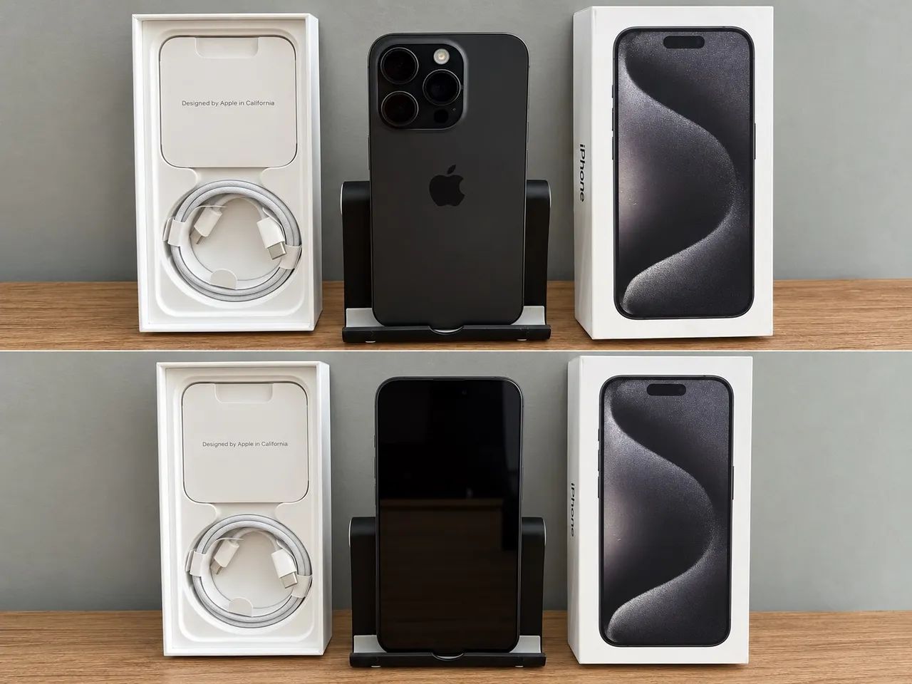 iPhone 15 Pro 128GB Titânio Preto + Caixa e Cabo USB-C