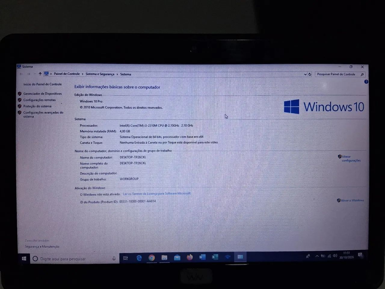 Notebook lenovo-  Intel Core i3 14"  RAM 4,00 GB - Foto 4