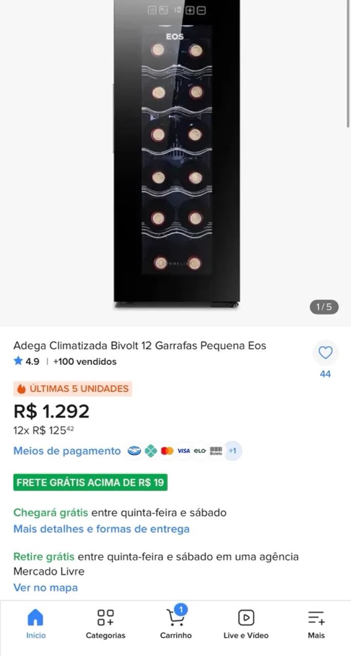 Adega de vinho refrigerada, Frigobar - Foto 4