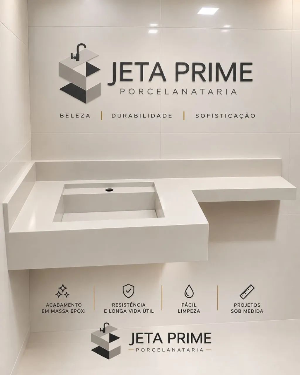 Projeto em porcelanato. 