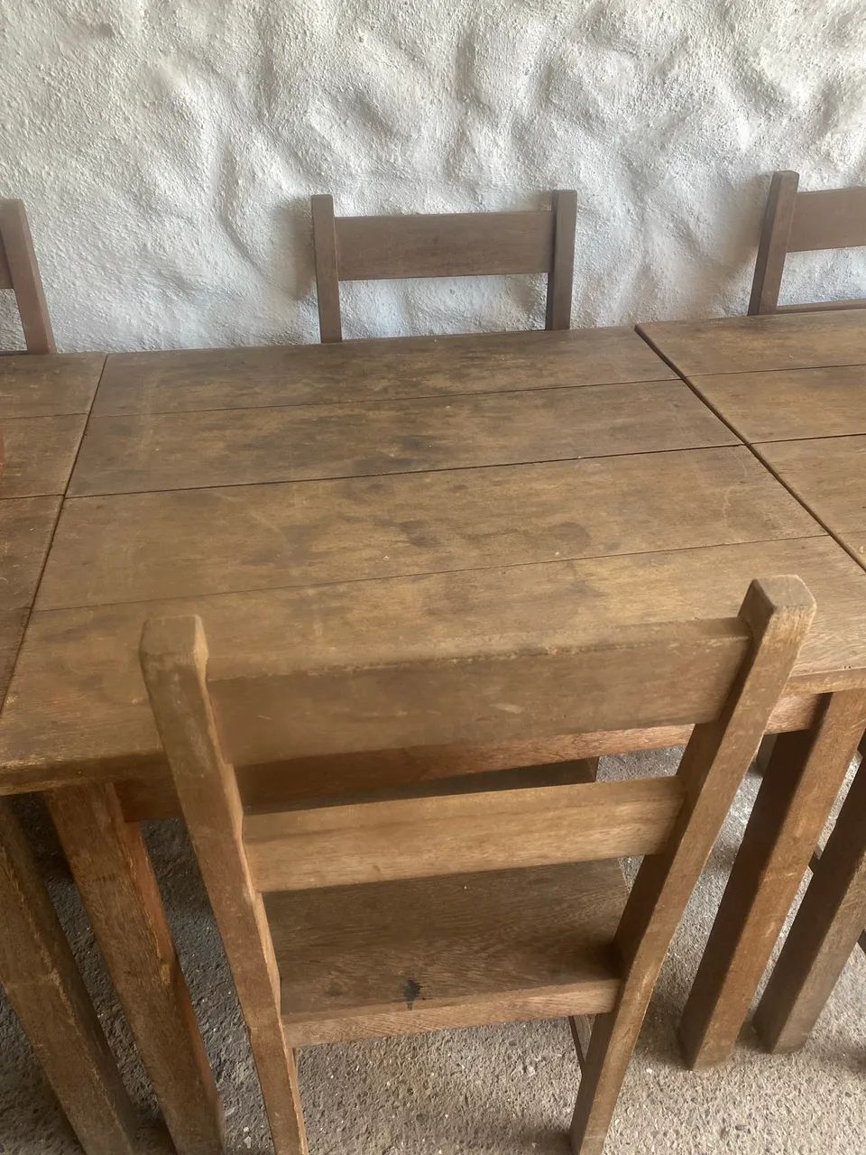 7 jogos de mesas de madeira macissa para comércio ou residencia