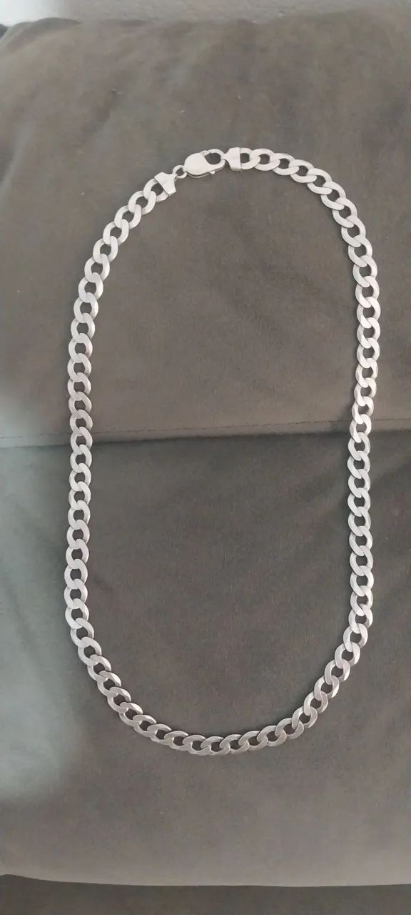 Corrente de Prata 925. 55cm, 55g,  Sem Detalhes. 