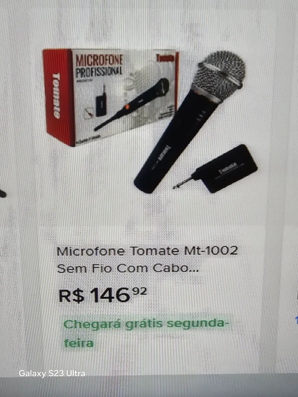 Microfone  sem fio amador