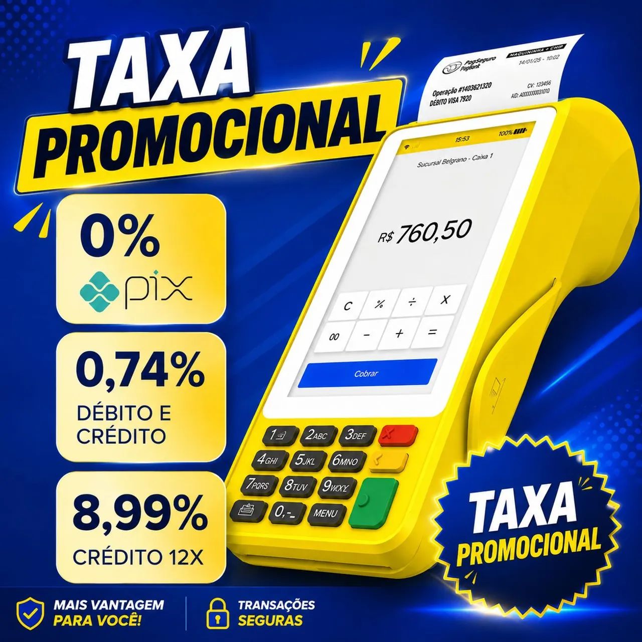 Maquina de Cartão Point Pronta Entrega 