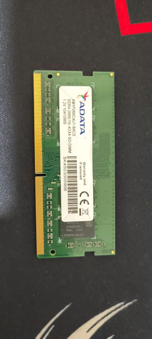 Memória DDR4 2666 4Gb para Notebook