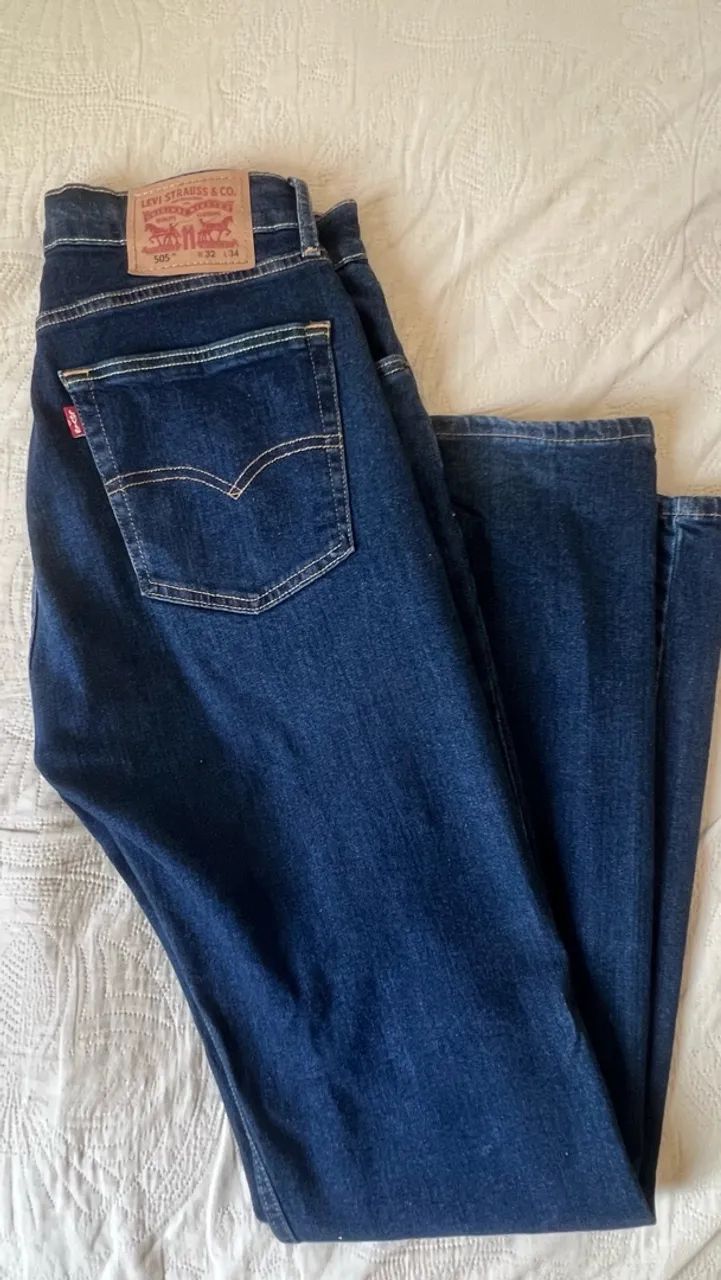 Calça Levis azul  tamanho 40 - Foto 3