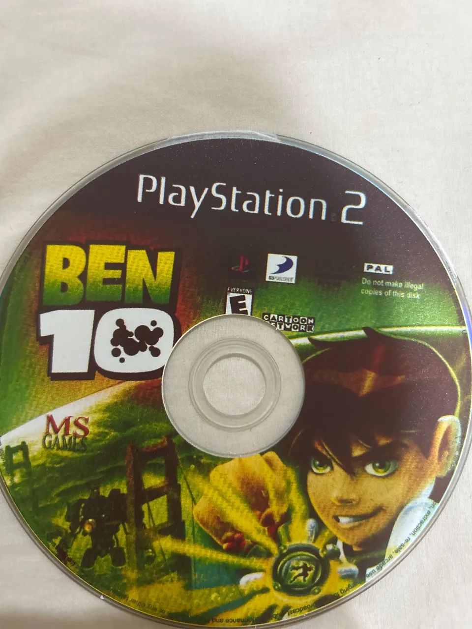 Jogo ps2 ben10 funcionando perfeitamente com algumas marcas de uso