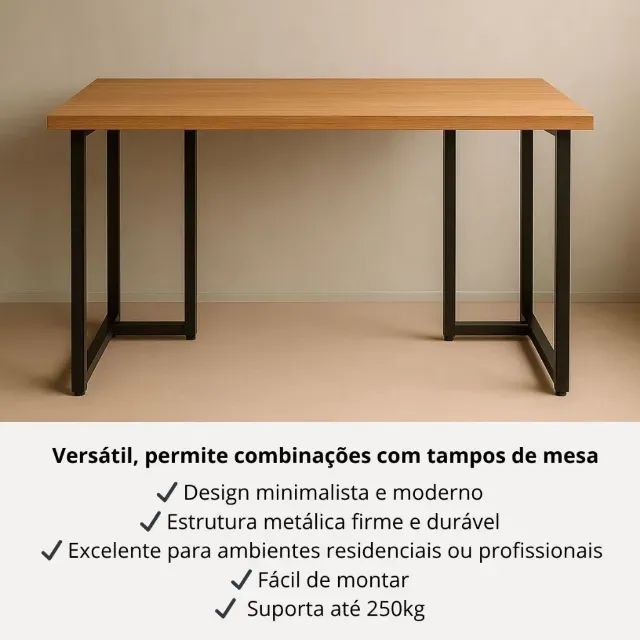 PÉ DE MESA ESTILO INDUSTRIAL - Foto 3