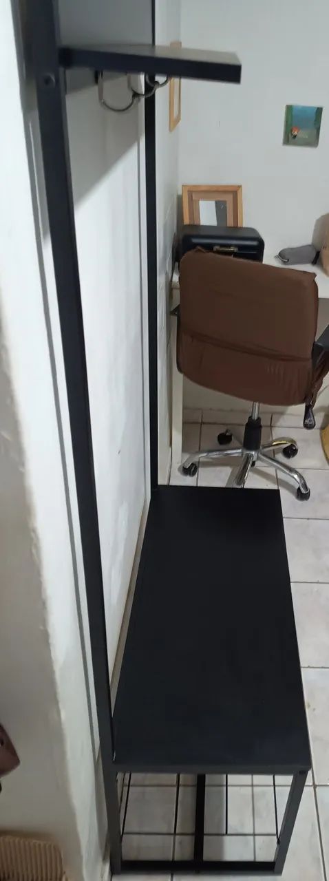Estante Arara Multifuncional Nova de Ferro Cor Preta R$ 300 !!! Retirada na Asa Norte - Foto 6