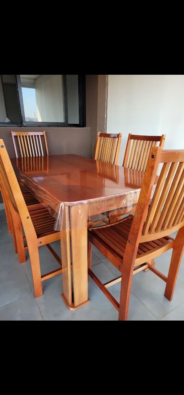 Mesa de madeira 6 lugares - Foto 5