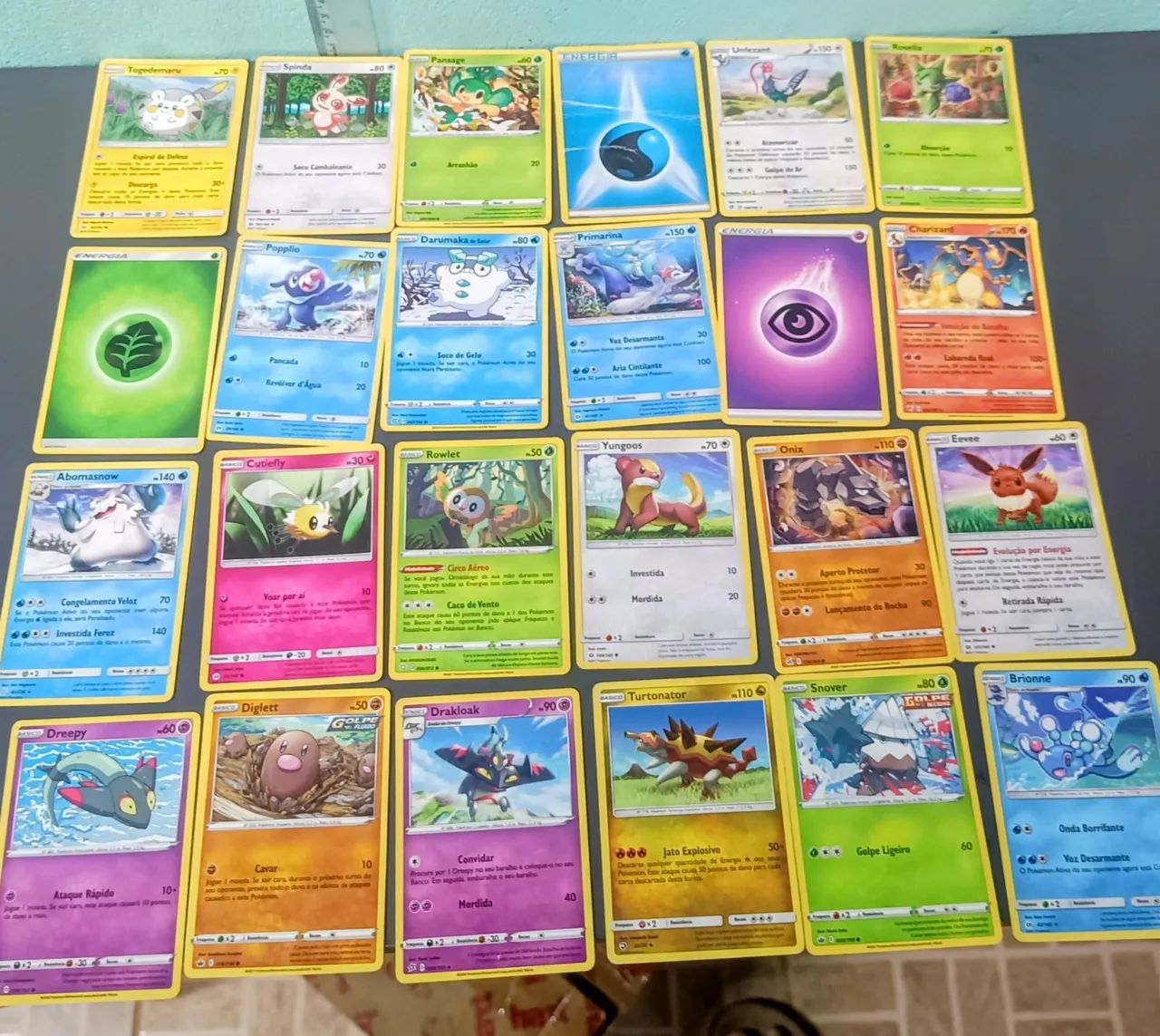 Cartas pokémon lote 44 cartas