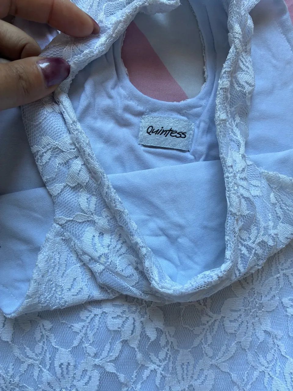 Vestido de renda com forro - Foto 4