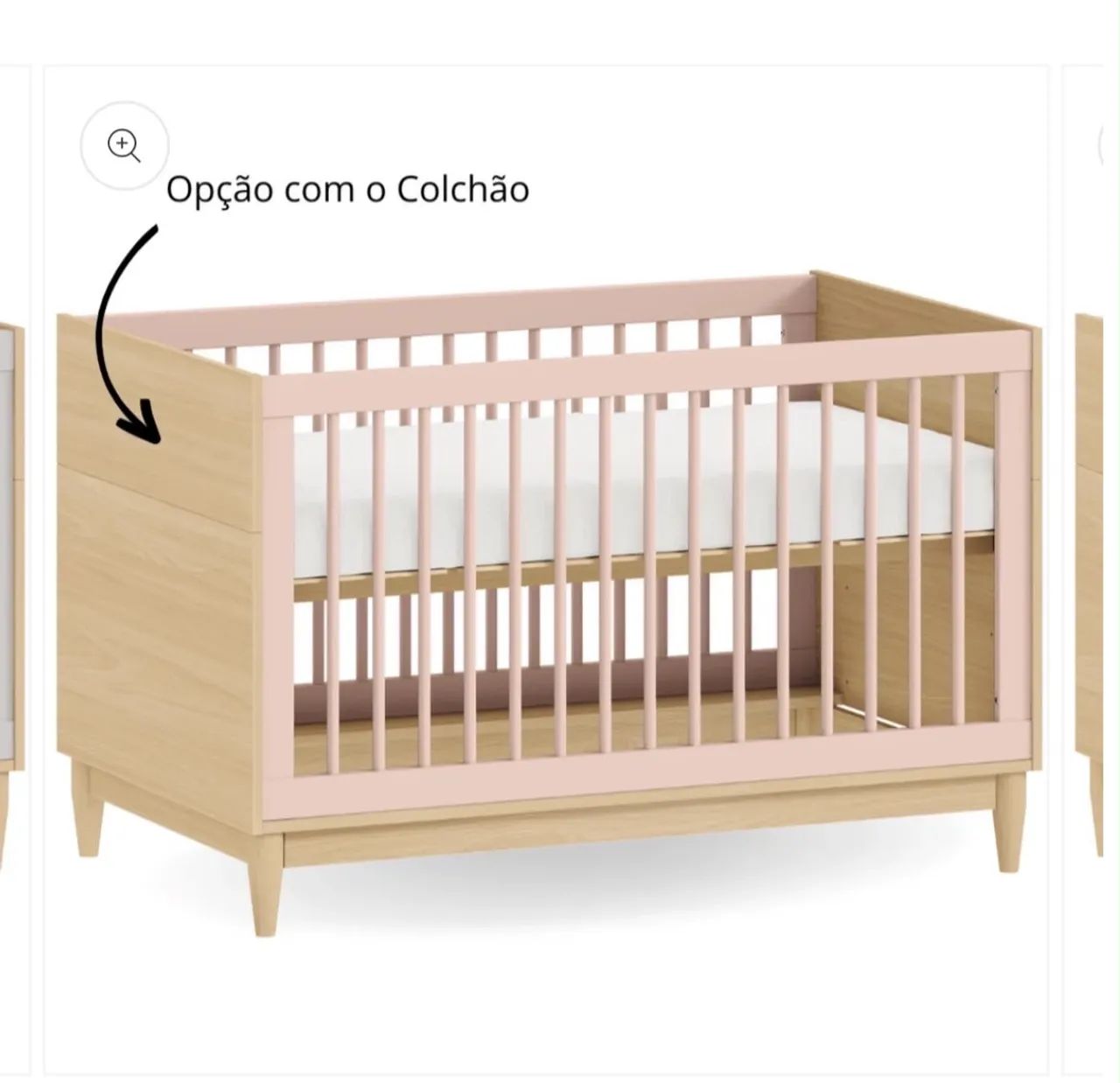 Berço / cama rosa - com colchão   - Foto 5