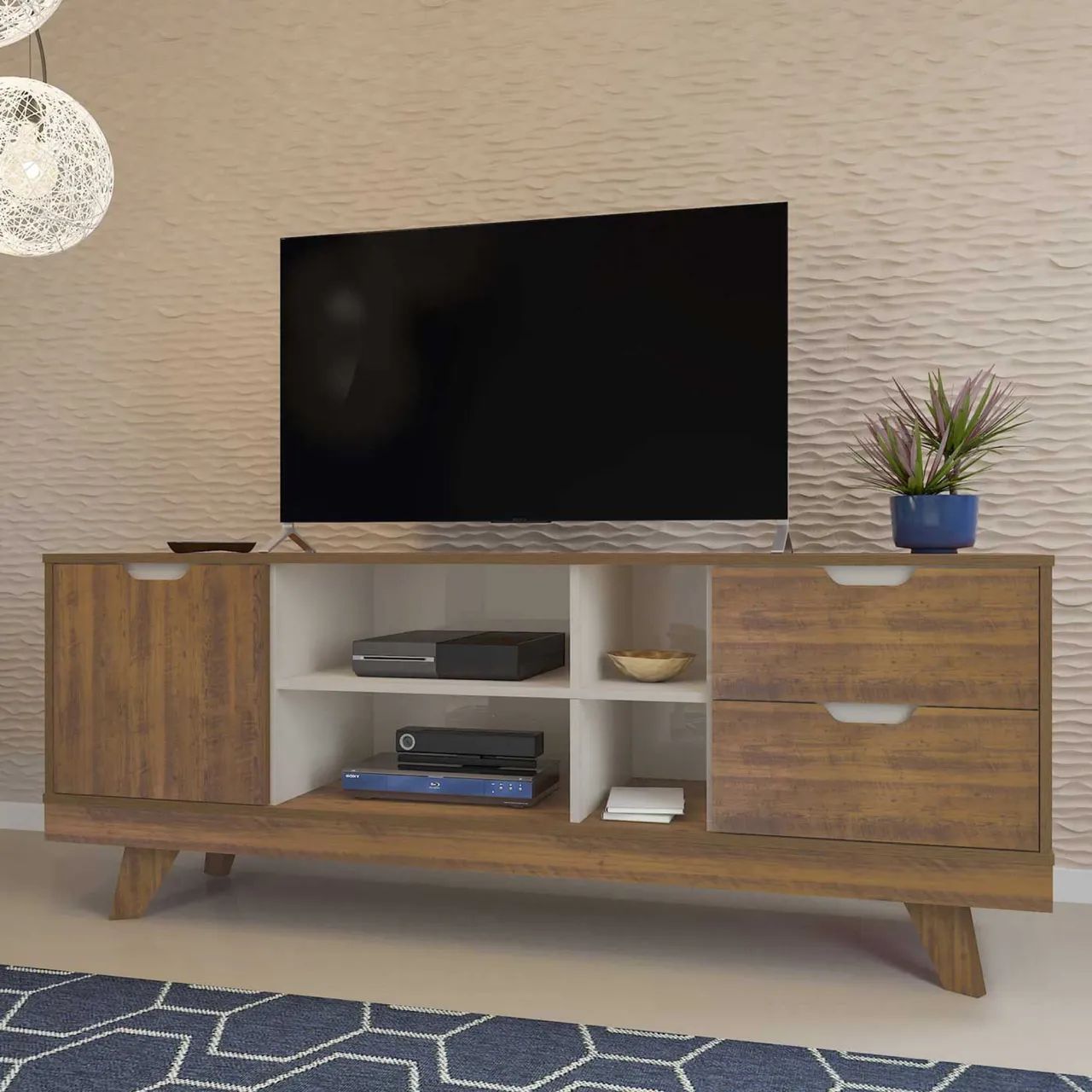 Rack Bancada Michigan Artely, ideal para TVs até 60 Polegadas; - Foto 2