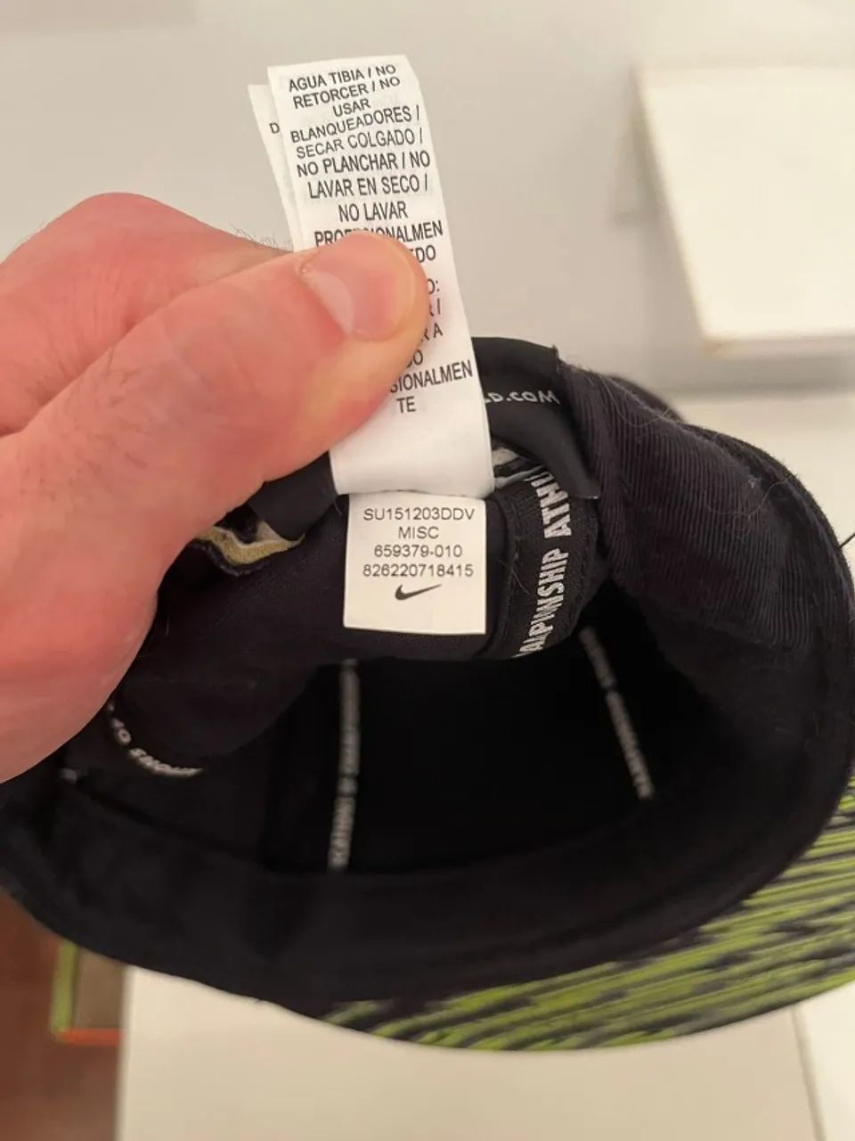 Boné Nike True Snapback Original Preto e Amarelo Neon - Foto 5