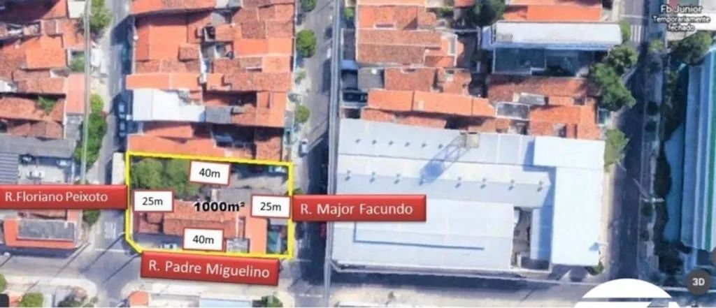 Casa com terreno de 1000m2, com 2 esquinas, ideal para construção 