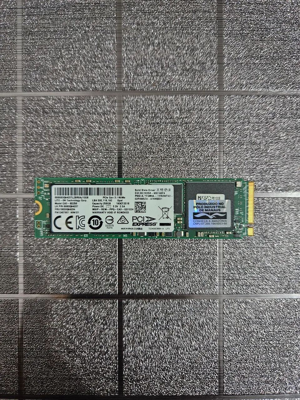 SSD Mvme lite-on 256Gb