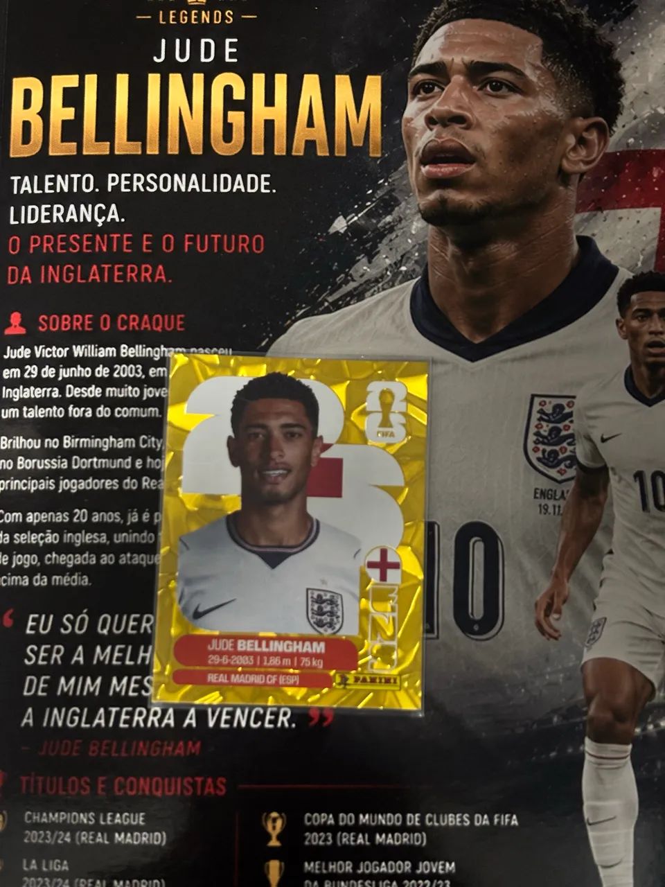 Figurinha Bellingham Gold Crumple 