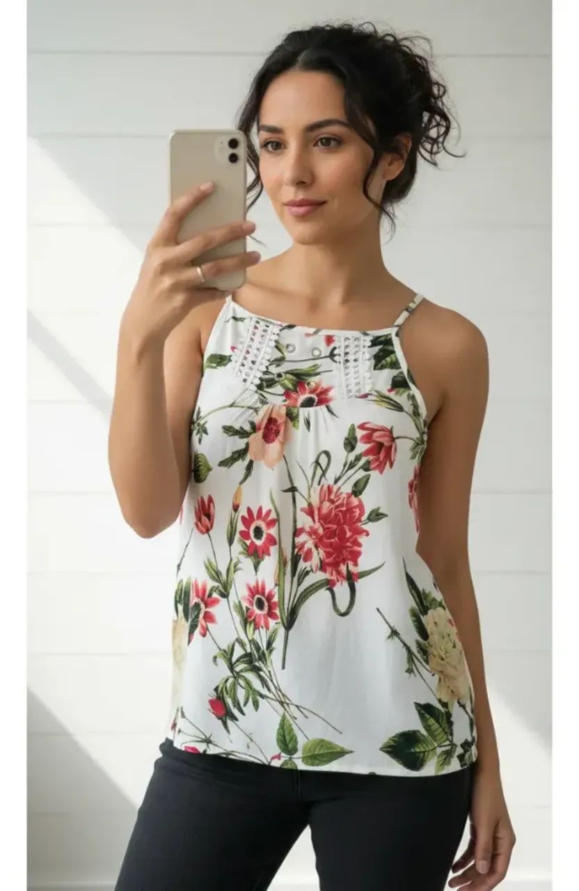 Blusa Feminina em Viscose Estampada