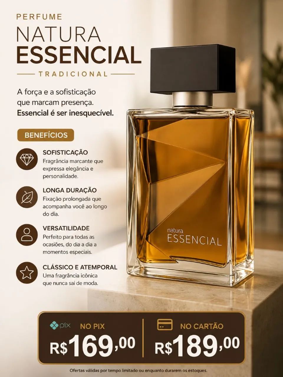 Perfume natura Essencial tradicional 