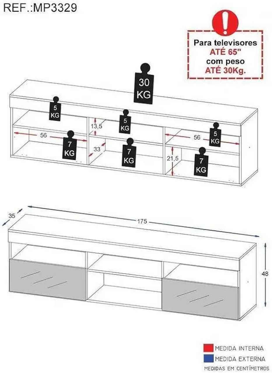 Rack de parede com 2 portas retráteis com espelho. - Foto 4