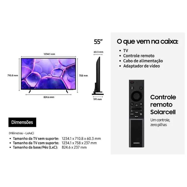 Smart TV Samsung 55U8600F 55? Crystal UHD 4K Nova Lacrada - Foto 3